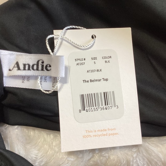 NEW Andie Swim The Belmar Top in Black S - Picture 3 of 8